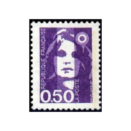 Timbre Yvert No 2619 Type Marianne du Bicentenaire 0.50fr violet rouge