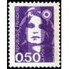 Timbre Yvert No 2619 Type Marianne du Bicentenaire 0.50fr violet rouge