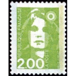 Timbre Yvert No 2621 Type Marianne du Bicentenaire 2.00fr vert clair