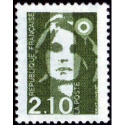 Timbre Yvert No 2622 Type Marianne du Bicentenaire 2.10fr vert