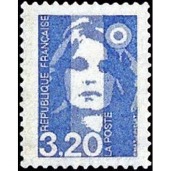 Timbre Yvert No 2623 Type Marianne du Bicentenaire 3.20fr bleu