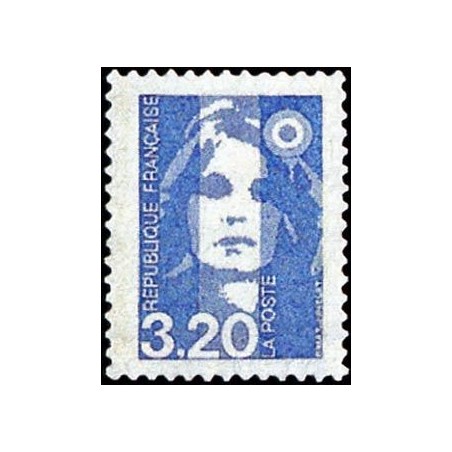 Timbre Yvert No 2623 Type Marianne du Bicentenaire 3.20fr bleu