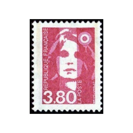 Timbre Yvert No 2624 Type Marianne du Bicentenaire 3.80fr rose