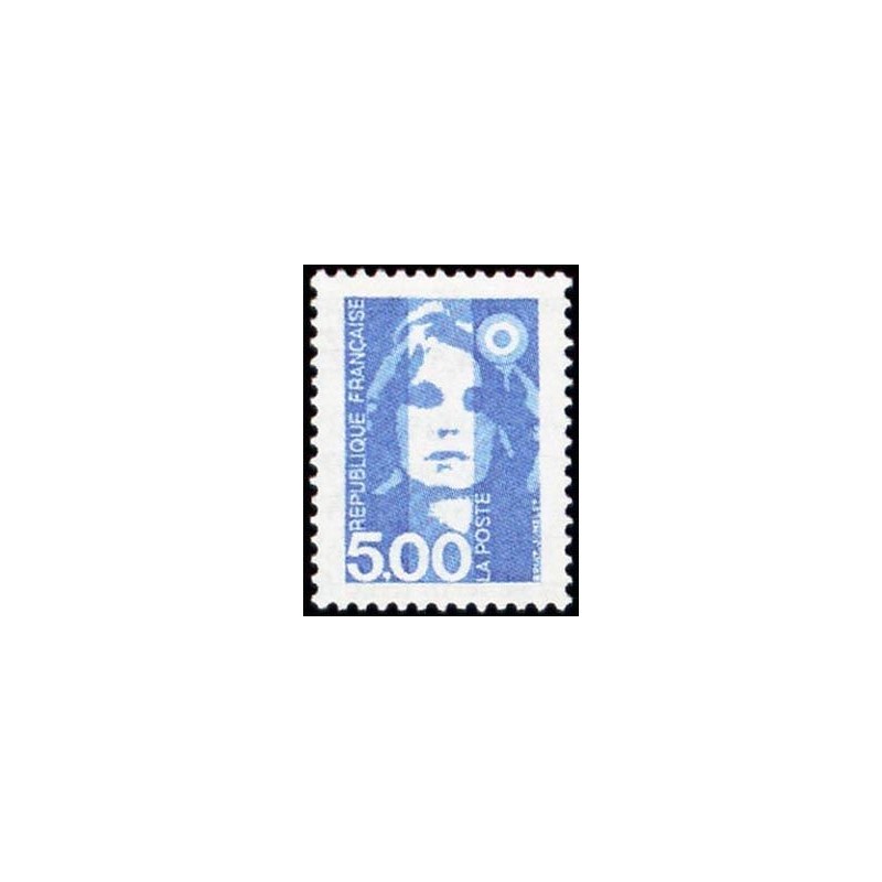 Timbre Yvert No 2625 Type Marianne du Bicentenaire 5.00fr bleu vert