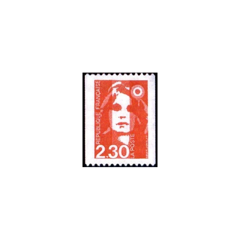 Timbre Yvert No 2628 Type Marianne du Bicentenaire 2.30fr rouge issue de roulette