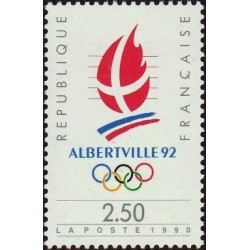 Timbre Yvert No 2632 Logo jeux olympiques Albertville