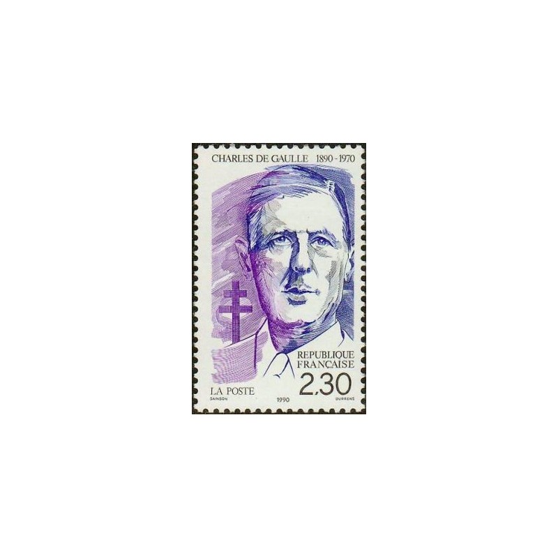 Timbre Yvert No 2634 Général De Gaulle