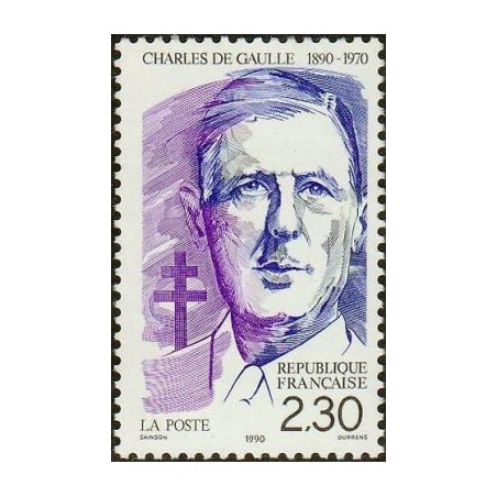 Timbre Yvert No 2634 Général De Gaulle