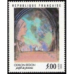 Timbre Yvert No 2635 Profil de femme d'Odilon Redon