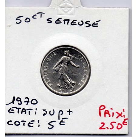 1/2 Franc Semeuse Nickel 1970 Sup+, France pièce de monnaie