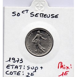 1/2 Franc Semeuse Nickel 1973 Sup+, France pièce de monnaie