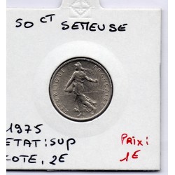 1/2 Franc Semeuse Nickel 1975 Sup, France pièce de monnaie