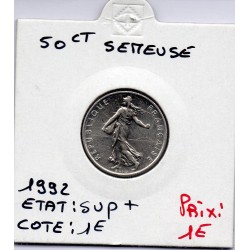 1/2 Franc Semeuse Nickel 1992 Sup+, France pièce de monnaie