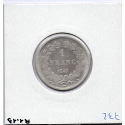 1 Franc Louis Philippe 1847 A Paris TB-, France pièce de monnaie