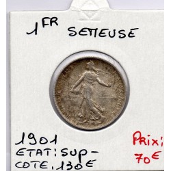 1 franc Semeuse Argent 1901 Sup-, France pièce de monnaie