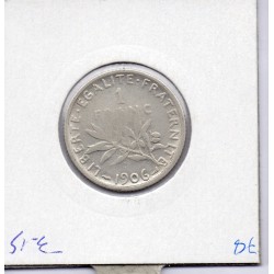 1 franc Semeuse Argent 1906 TB-, France pièce de monnaie