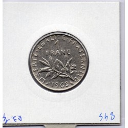 1 franc Semeuse Nickel 1962 TTB, France pièce de monnaie