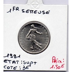 1 franc Semeuse Nickel 1991 Sup+, France pièce de monnaie