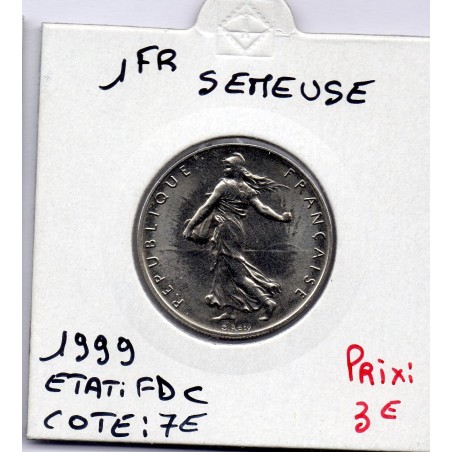 1 franc Semeuse Nickel 1999 FDC, France pièce de monnaie