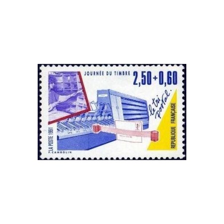 Timbre Yvert No 2688 Journée du timbre, les Métiers de la Poste, le Tri postal