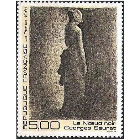 Timbre Yvert No 2693 Le noeud noir de Georges Seurat