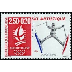 Timbre Yvert No 2709  Albertville 92, ski artistique, Tignes
