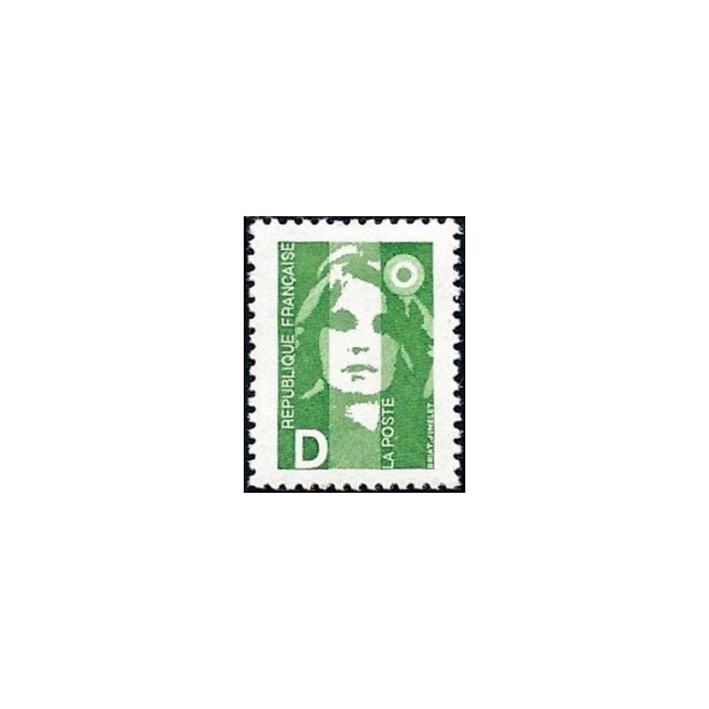 Timbre Yvert No 2711 Type marianne du bicentenaire D vert 2.20fr