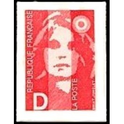 Timbre Yvert No 2713 Type marianne du bicentenaire D rouge 2.50fr autoadhésif de carnet