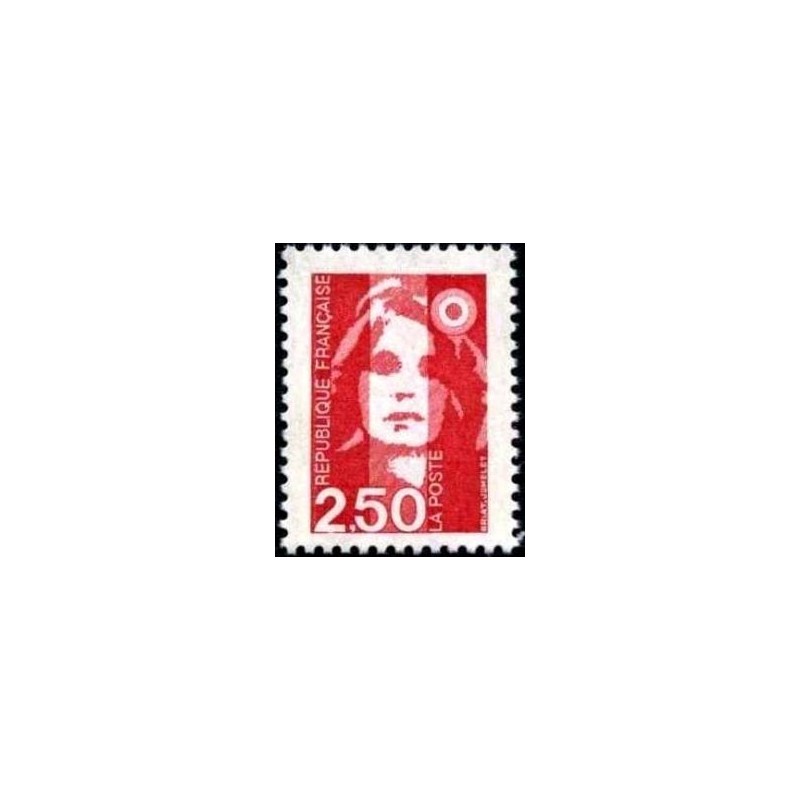 Timbre Yvert No 2715 Type marianne du bicentenaire 2.50fr rouge