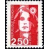 Timbre Yvert No 2715 Type marianne du bicentenaire 2.50fr rouge