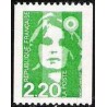 Timbre Yvert No 2718 Type marianne du bicentenaire 2.20fr vert de roulette