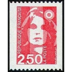 Timbre Yvert No 2719 Type marianne du bicentenaire 2.50fr rouge de roulette