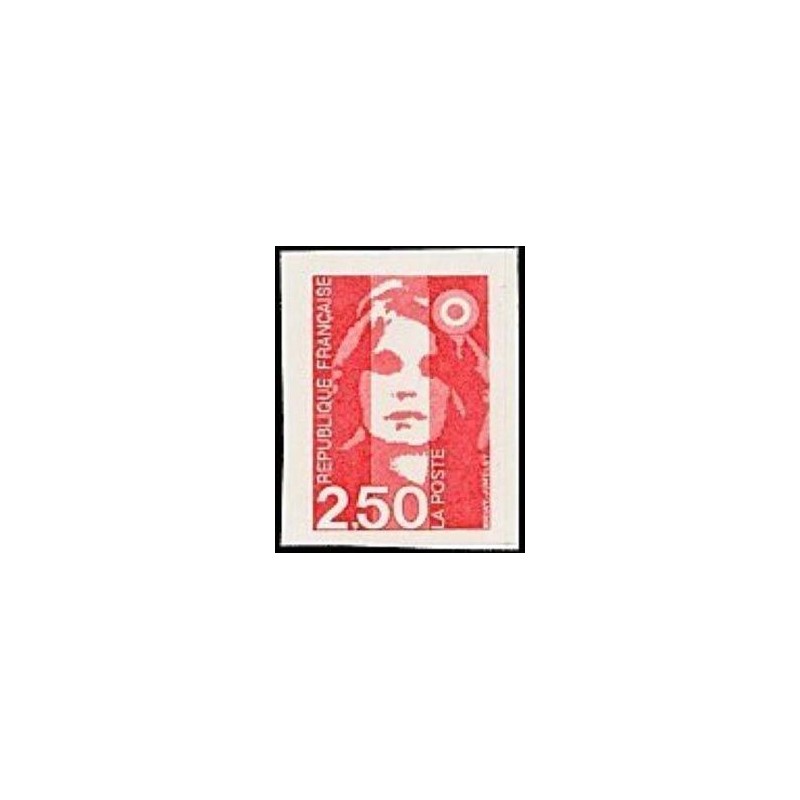 Timbre Yvert No 2720 Type marianne du bicentenaire 2.50fr rouge autoadhésif de carnet