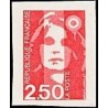 Timbre Yvert No 2720 Type marianne du bicentenaire 2.50fr rouge autoadhésif de carnet