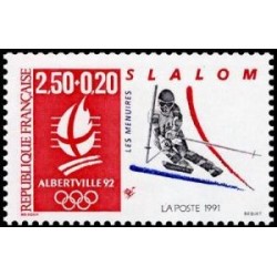 Timbre Yvert No 2740 Jeux olympiques d'hiver, slalom Les Ménuires