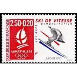 Timbre Yvert No 2739 Jeux olympiques d'hiver, ski de vitesse, les Arcs
