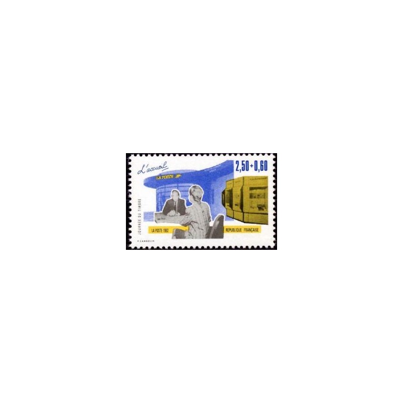 Timbre Yvert No 2743 journée du timbre L'accueil des usagers
