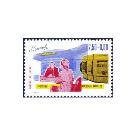 Timbre Yvert No 2744 Journée du timbre accueil des usagers, issu du carnet