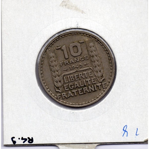 10 francs Turin 1945 rameaux court TTB+, France pièce de monnaie
