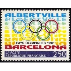 Timbre Yvert No 2760 France et Espagne pays olympiques