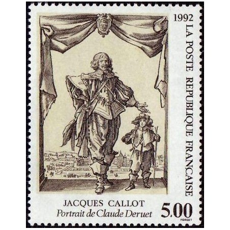 Timbre Yvert No 2761 Portrait de Claude Deruet par Callot