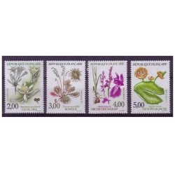 Timbre Yvert No 2766-2769 Série nature de France, fleurs des étangs et marais