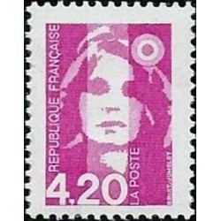 Timbre Yvert No 2770 Marianne du bicentenaire, 4.20fr Rose