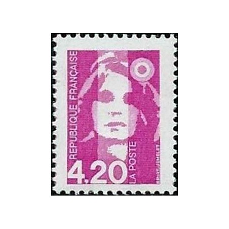 Timbre Yvert No 2770 Marianne du bicentenaire, 4.20fr Rose