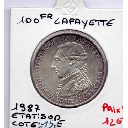 100 francs Lafayette 1987 Sup, France pièce de monnaie