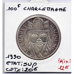 100 francs Charlemagne 1990 Sup, France pièce de monnaie