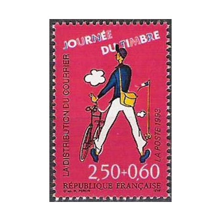 Timbre Yvert No 2792 Journée du timbre, distribution du courrier