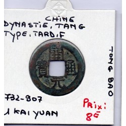 Dynastie Tang, Kai Yuan Tong Bao Type tardif 732-907, Hartill 14.8 pièce de monnaie