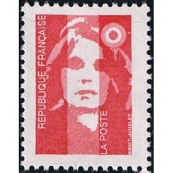 Timbre Yvert No 2806 Type Marianne du bicentenaire, sans valeur rouge