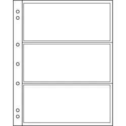 Feuilles Numismatiques NUMIS 3C, 3 compartiments pour billets de banque